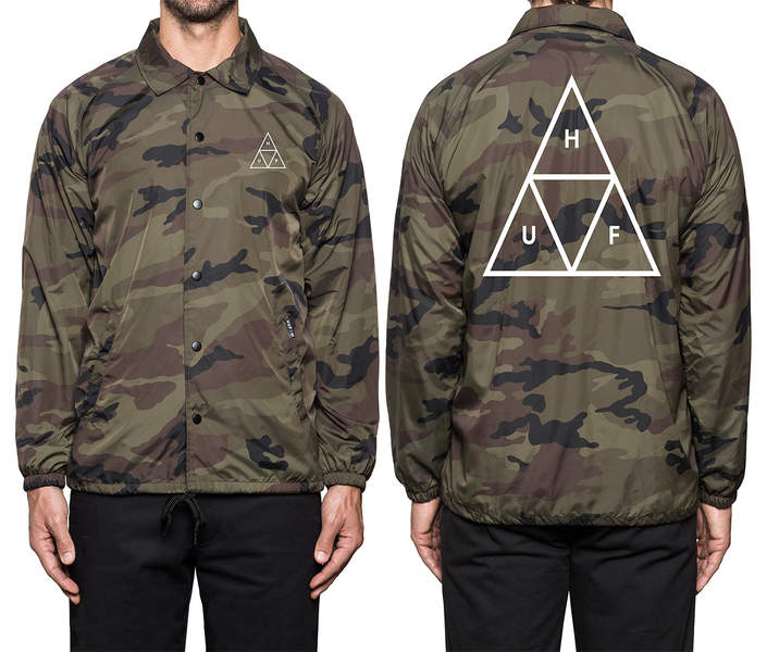 HUF ESSENTIALS TT COACHES JACKET woodland